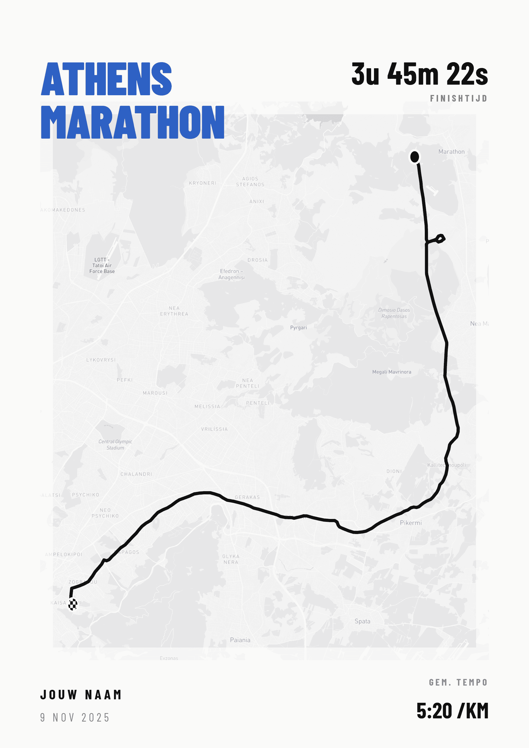 Voorbeeldposter Athens Marathon