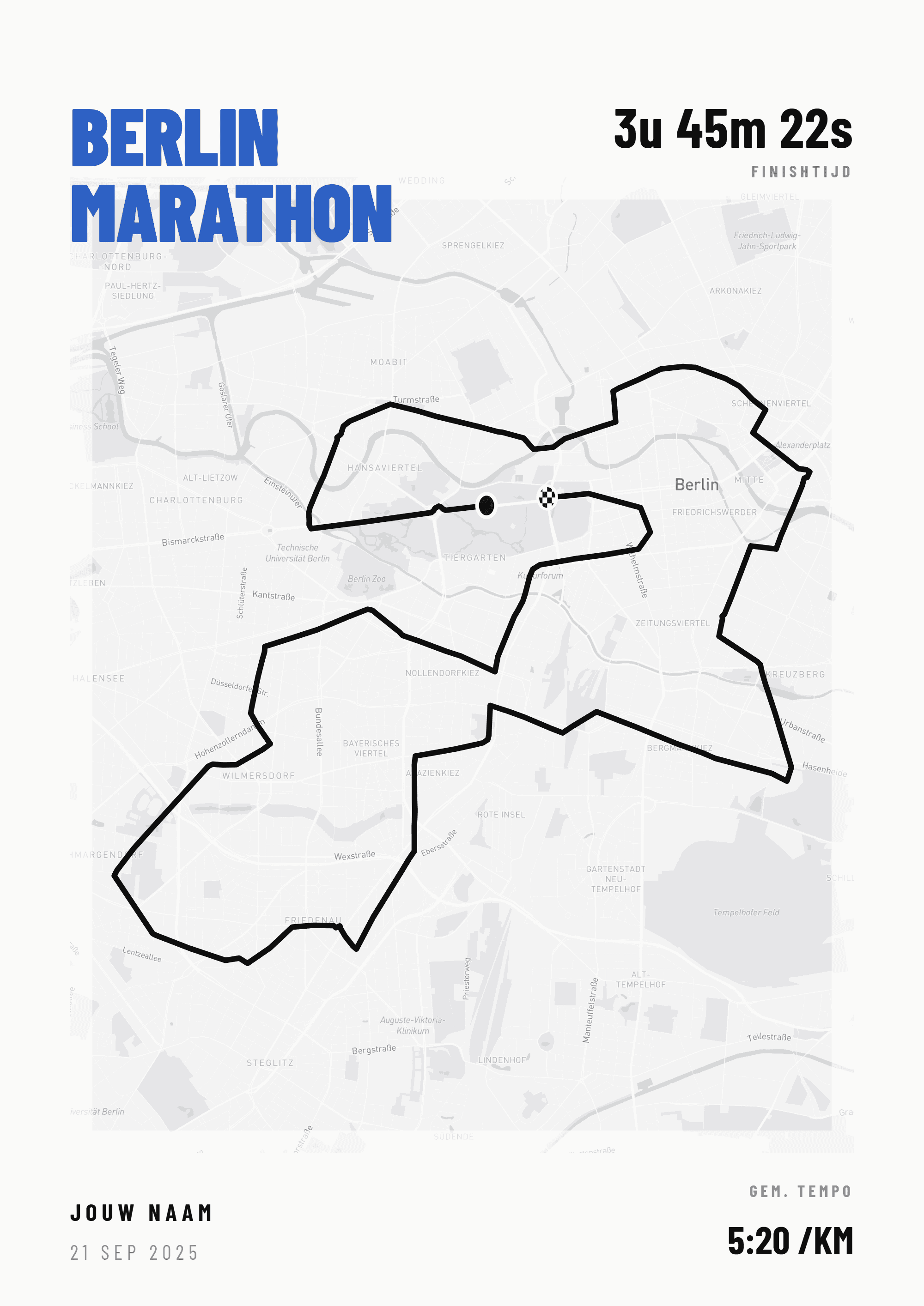 Voorbeeldposter Berlin Marathon