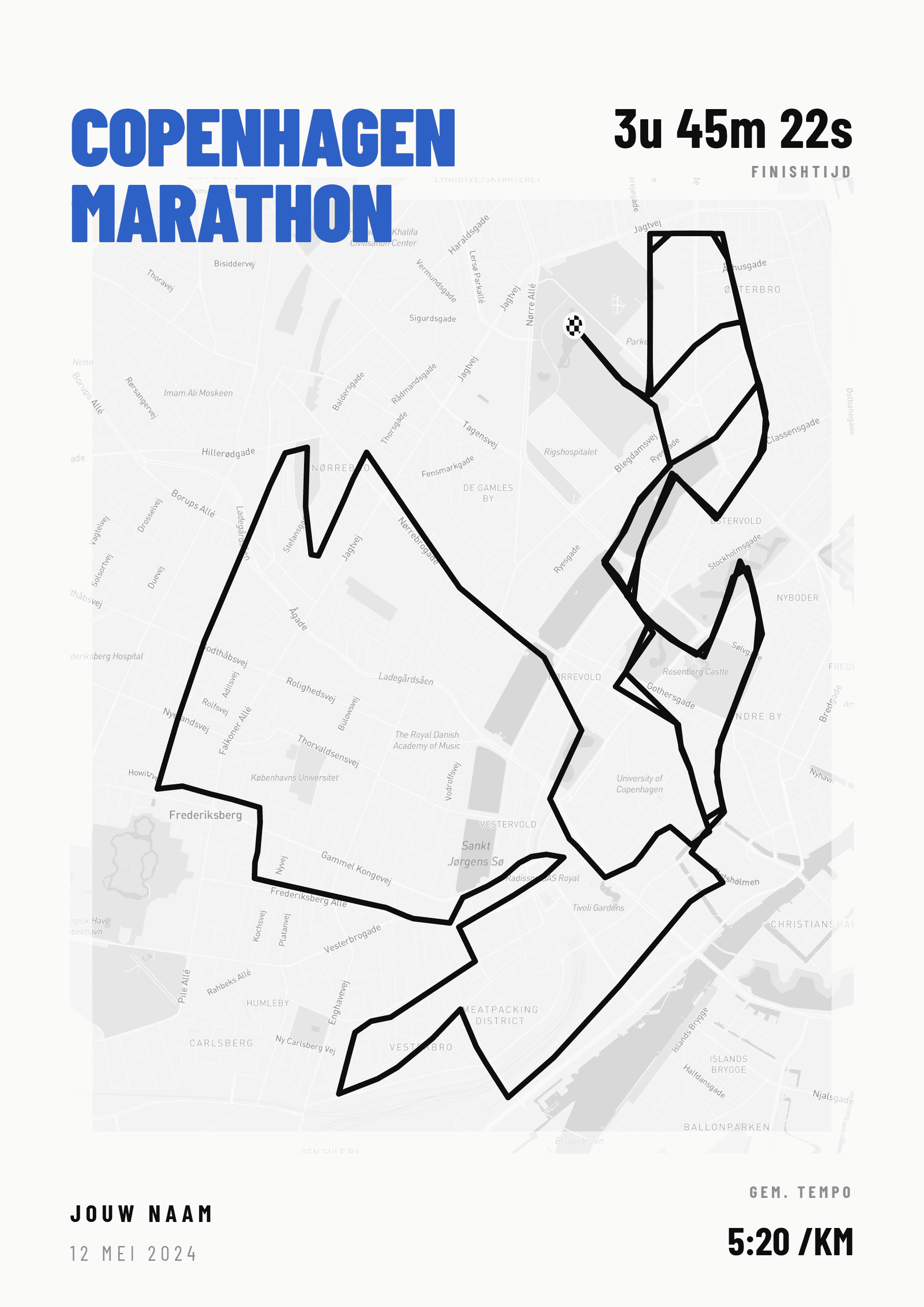 Voorbeeldposter Copenhagen Marathon