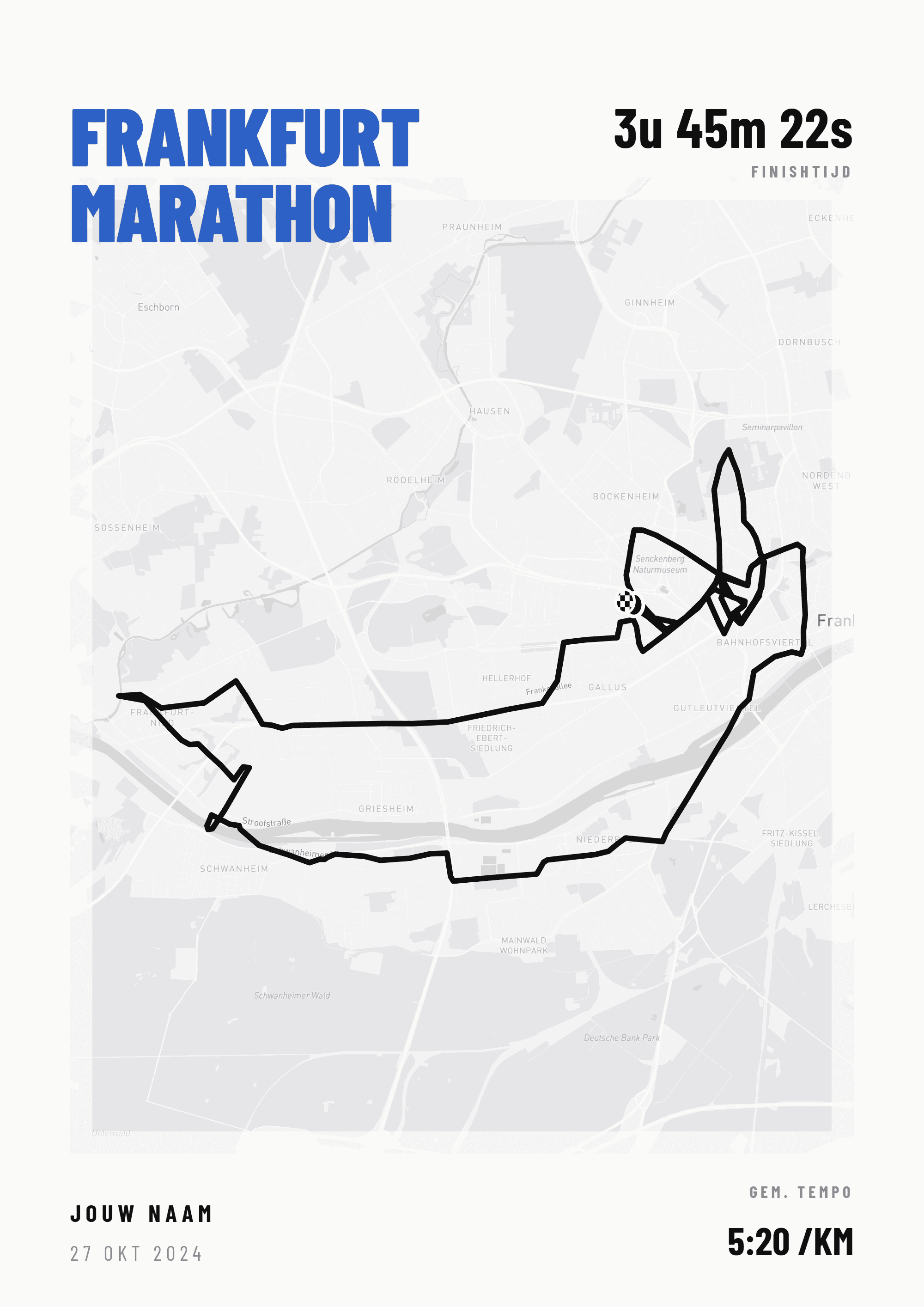 Voorbeeldposter Frankfurt Marathon