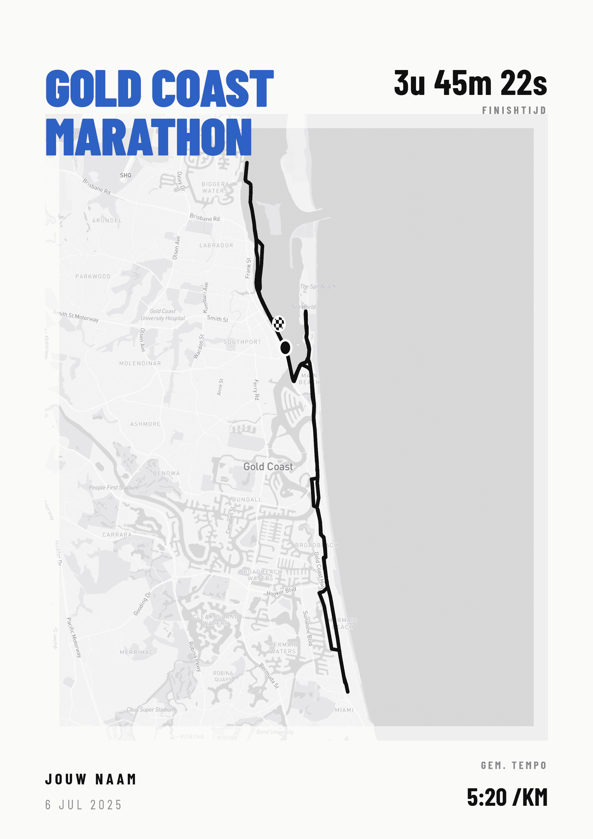 Voorbeeldposter Gold Coast Marathon