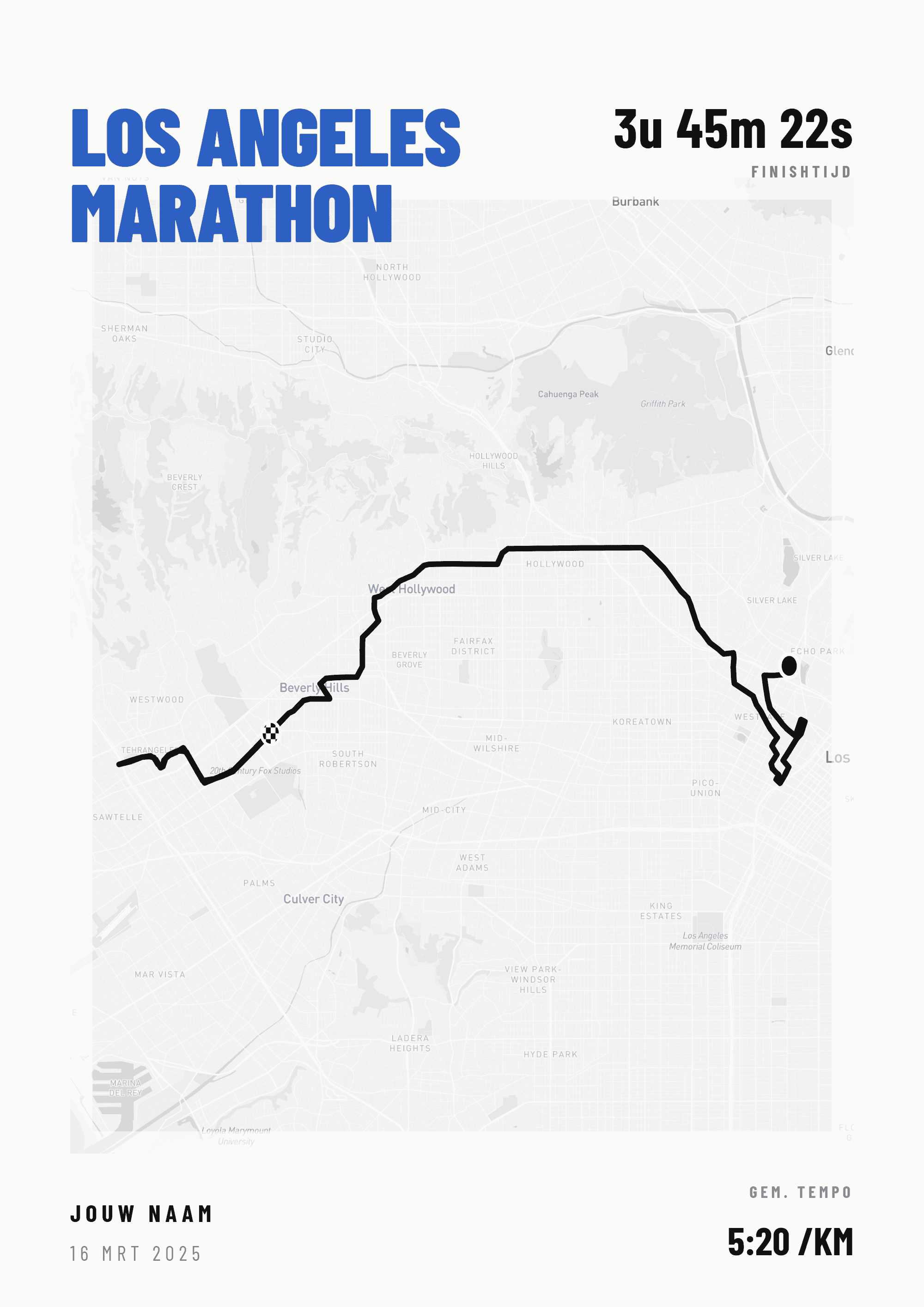 Voorbeeldposter Los Angeles Marathon