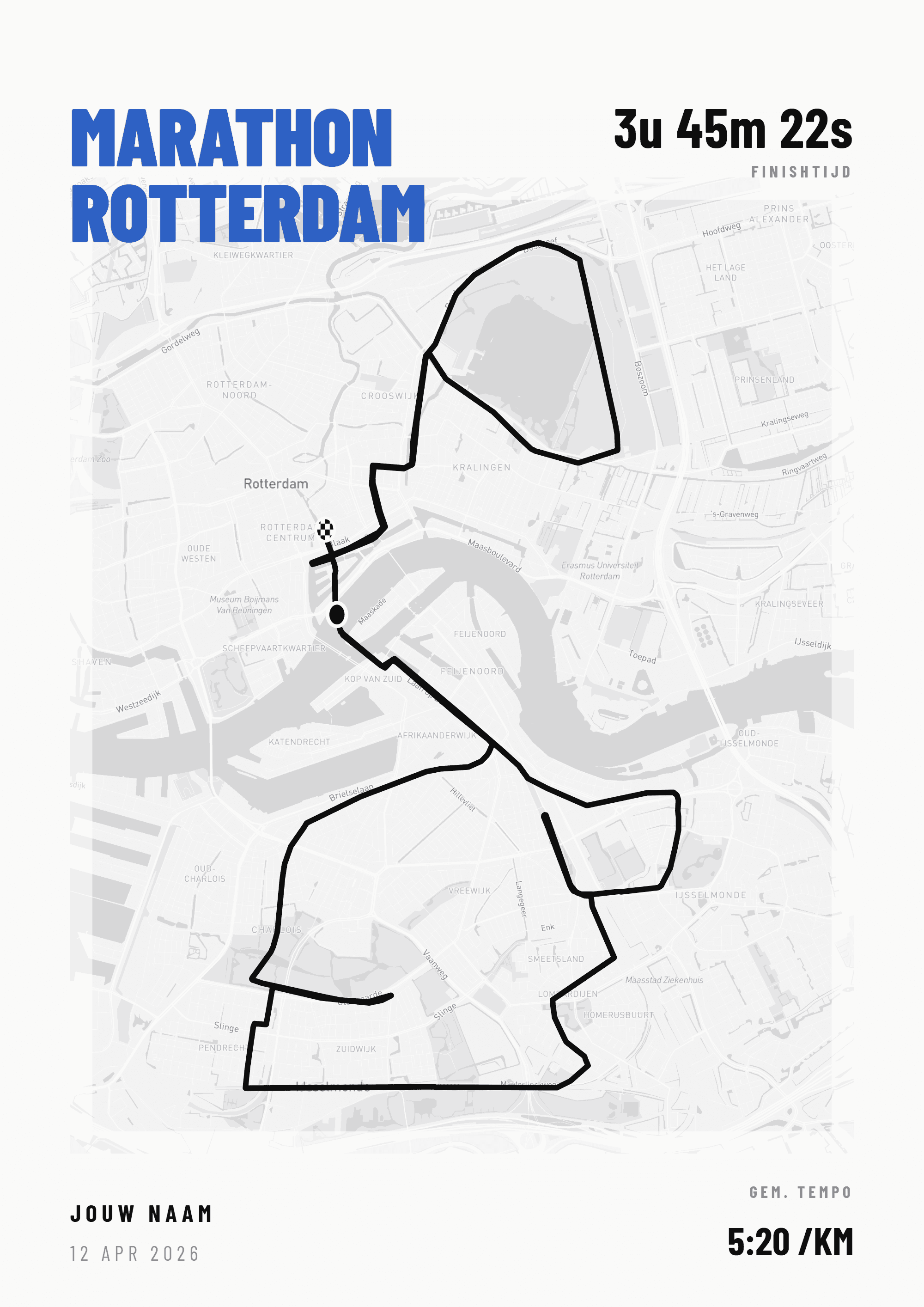 Voorbeeldposter Marathon Rotterdam