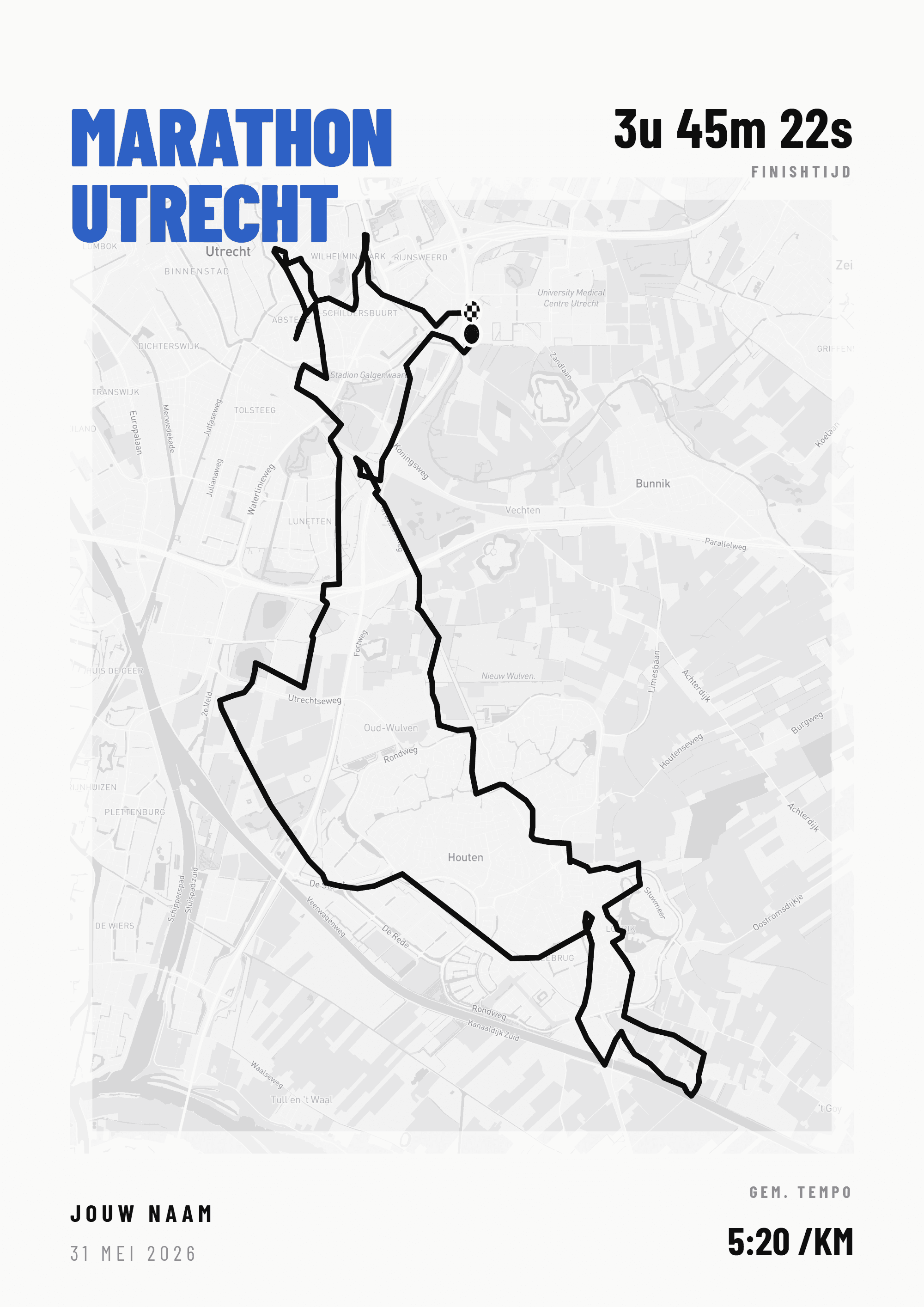 Voorbeeldposter Marathon Utrecht