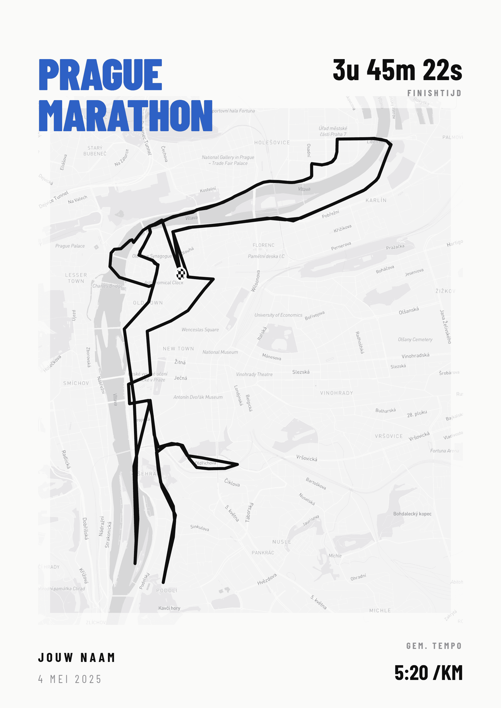 Voorbeeldposter Prague Marathon