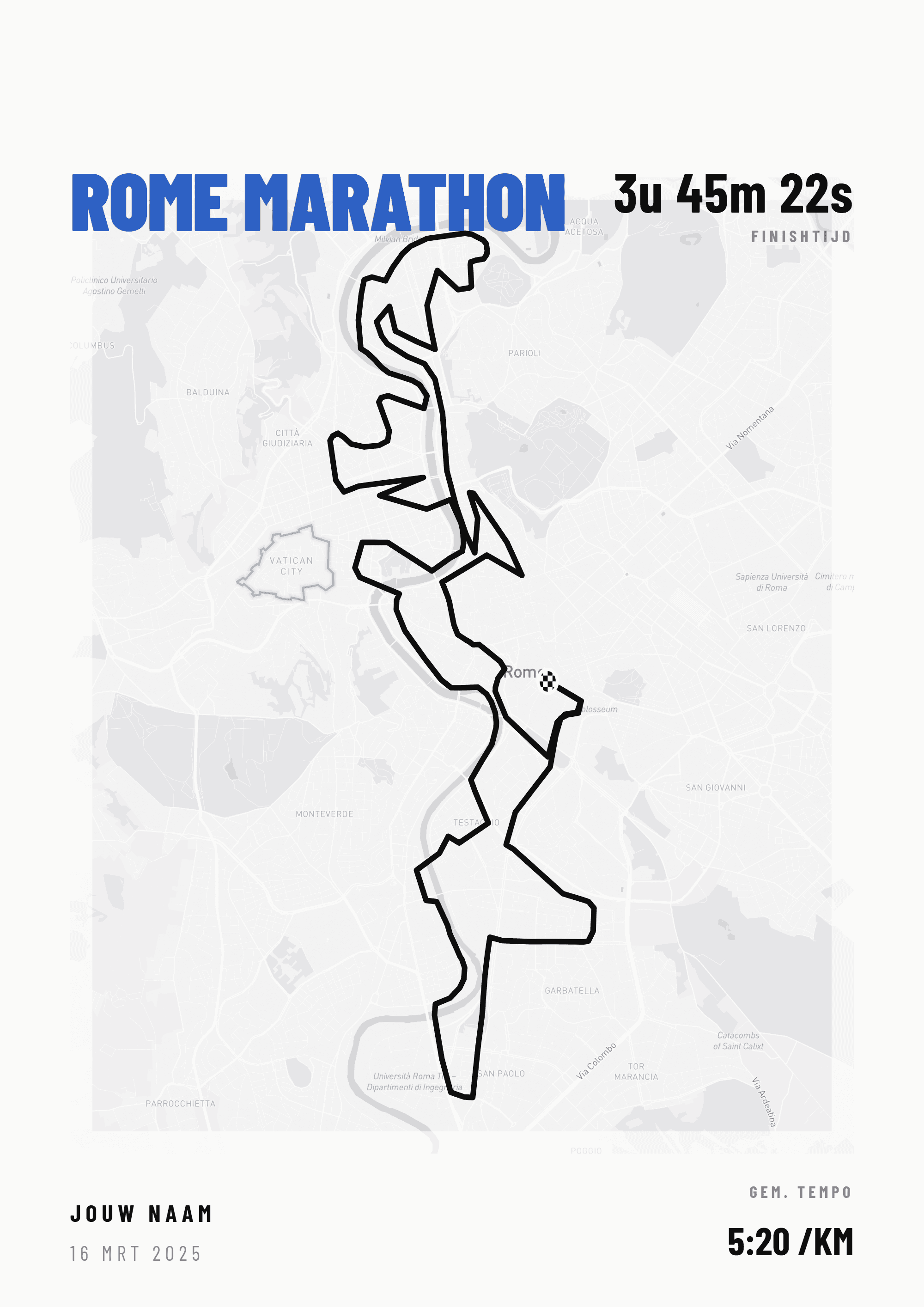 Voorbeeldposter Rome Marathon