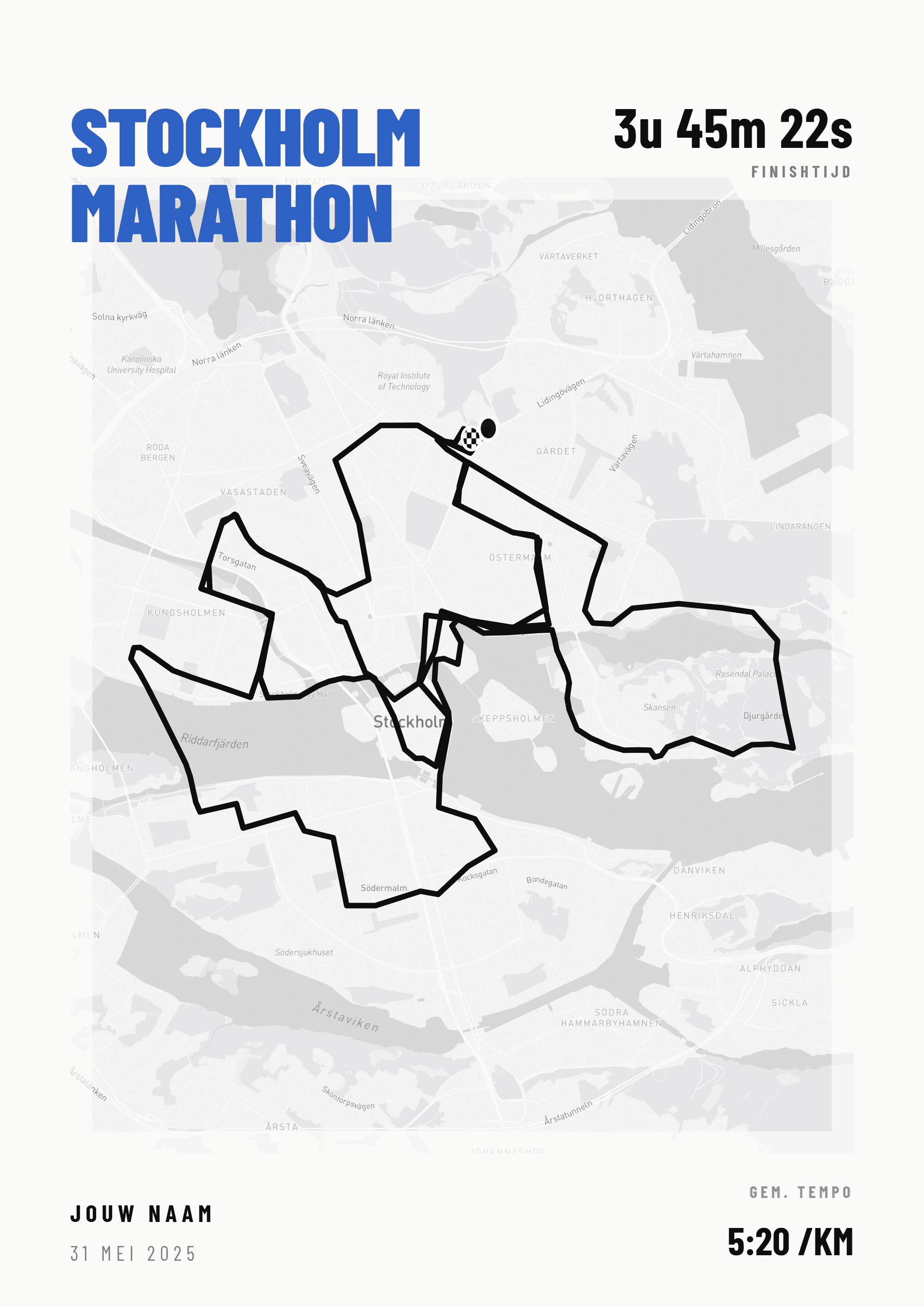 Voorbeeldposter Stockholm Marathon