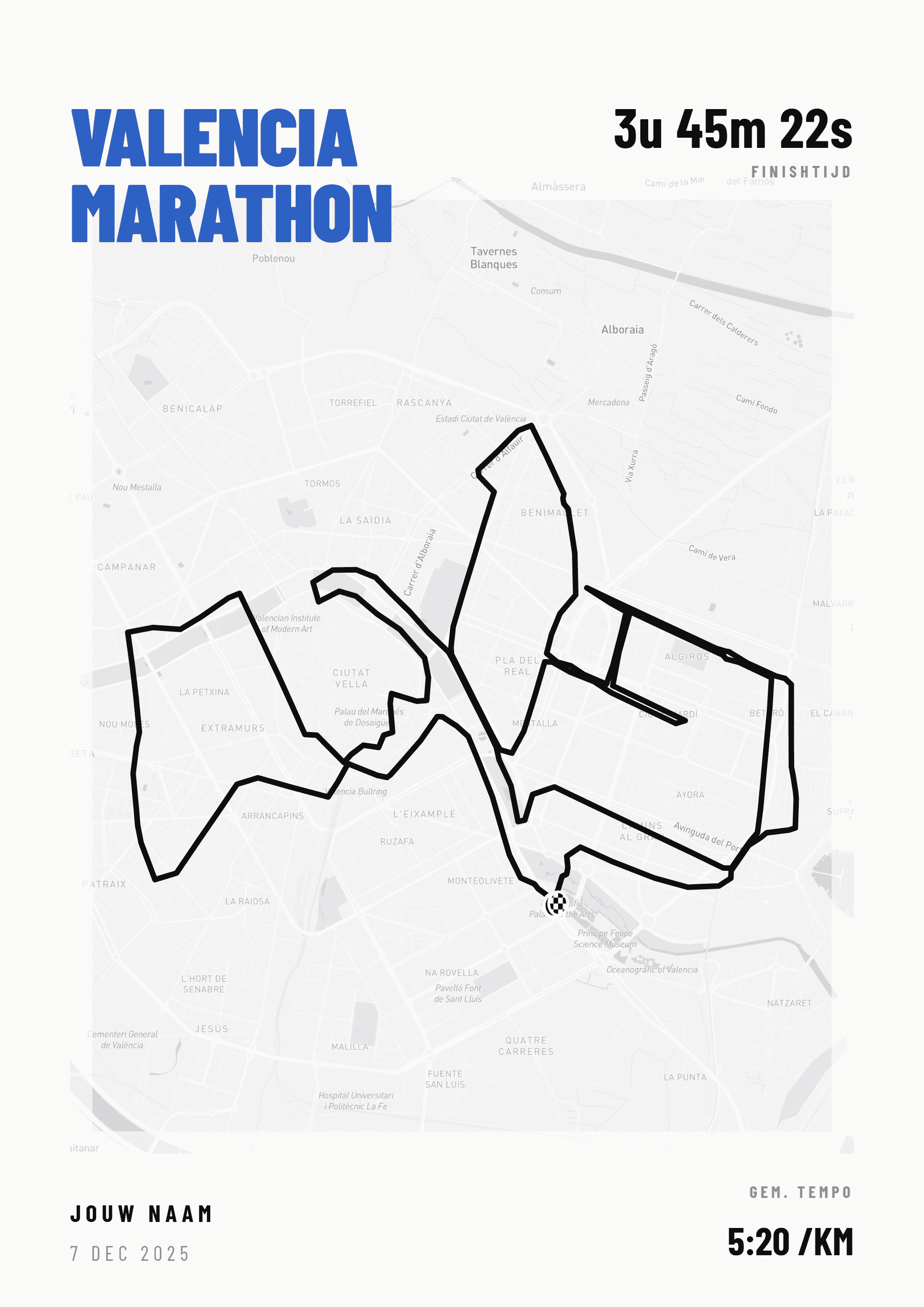 Voorbeeldposter Valencia Marathon